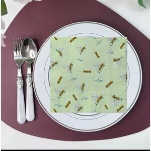 Dirty Marinti Party Napkins Olive 🫒 Green 20ct